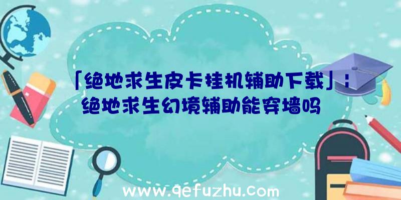 「绝地求生皮卡挂机辅助下载」|绝地求生幻境辅助能穿墙吗